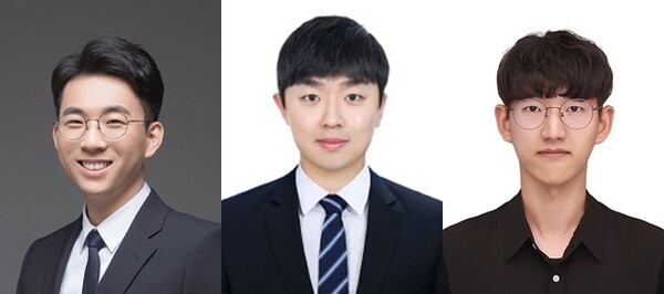 (왼쪽부터) 이현욱 교수, 김민호 박사, 서정우 연구원.(사진 제공=UNIST).