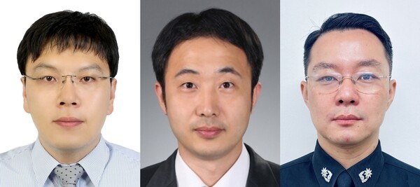 (좌측부터) DGIST 김상동 책임연구원, 김봉석 선임전임연구원, 해군사관학교 최영두 교수(사진 제공=DGIST)