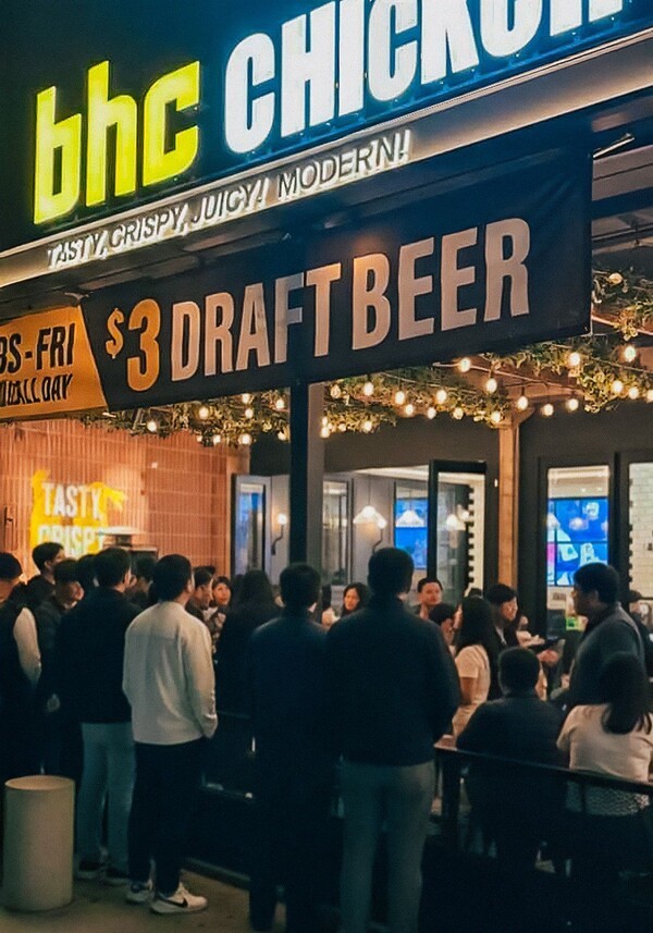 bhc 미국 직영 2호점 ‘채프먼 플라자점’ 전경 (사진= 다이닝브랜즈그룹)