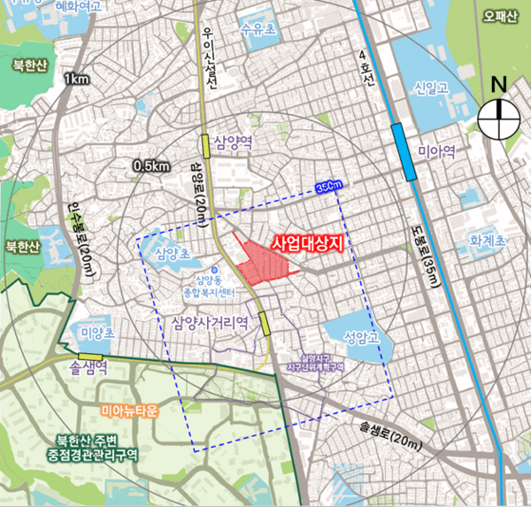 ‘삼양사거리역세권 장기전세주택 도시정비형 재개발사업’ (사진 제공=한국투자증권)