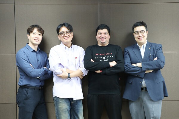 (왼쪽부터) DGIST 이상훈·유재석 교수, Nizar Guezzi 박사과정생, 김회준 교수(사진 제공=DGIST)