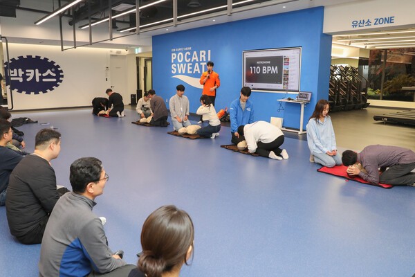 동아쏘시오홀딩스는 서울 동대문구 본사 지역에 근무하는 동아쏘시오그룹 임직원 및 협력사 근로자 대상으로 중대재해 대응 모의훈련을 실시했다.(사진 제공=동아쏘시오그룹)